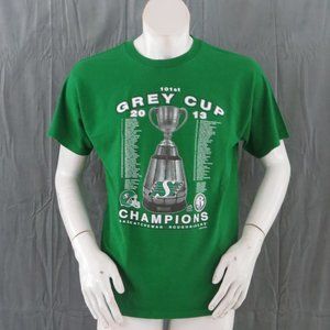 Show Your Rider Pride - 2013 Grey Cup Saskatchewan Roughriders Shirt Roster -LRG